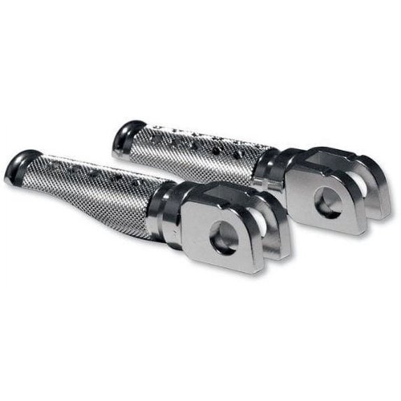 Emgo 50-11211A Silver Anodized Aluminum Front Slash Cut Foot Pegs