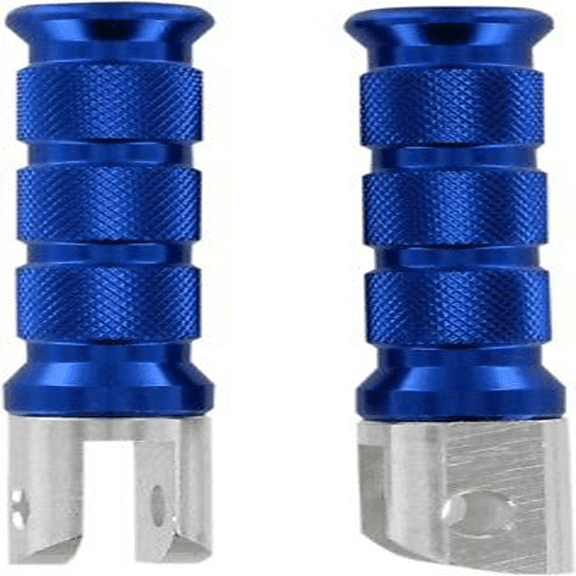 Emgo 50-11353A Slash-Cut Style Footpegs - Passenger - Blue