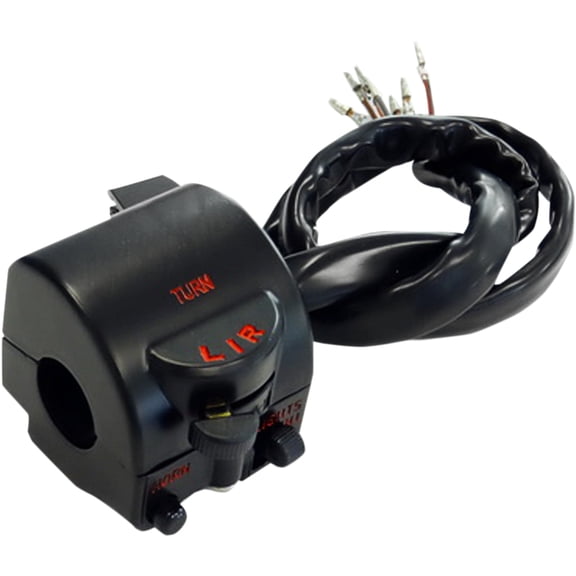 Emgo Handlebar Switch Assemblies   Left Side w/Built In Clutch Perch and Mirror Mount 46-68844