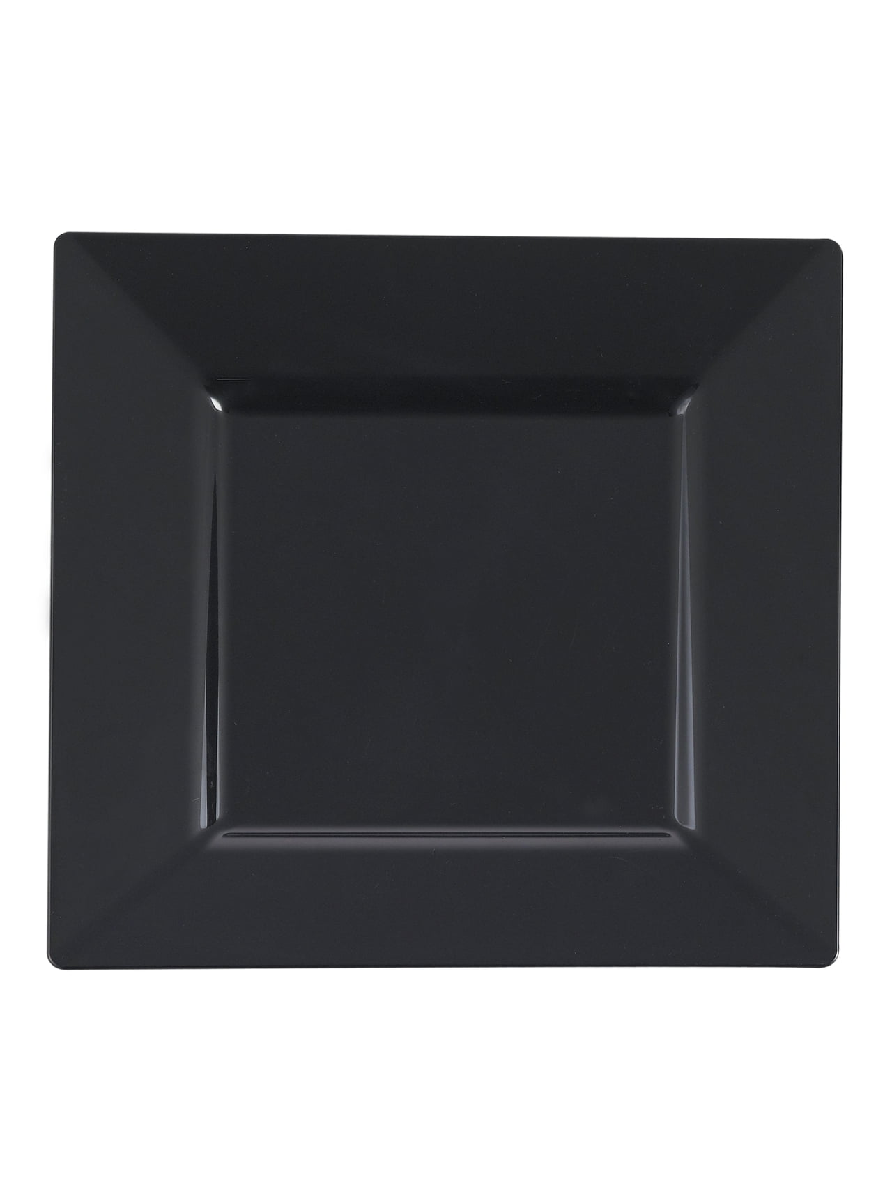 Emi Yoshi 10 3/4" Black Square Dinner Plastic Plate