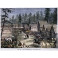 thumbnail image 1 of Emigrant Settlement C1880. Na Newly Established Settlement In The American Northwest. Wood Engraving C1880. Print by, 1 of 1