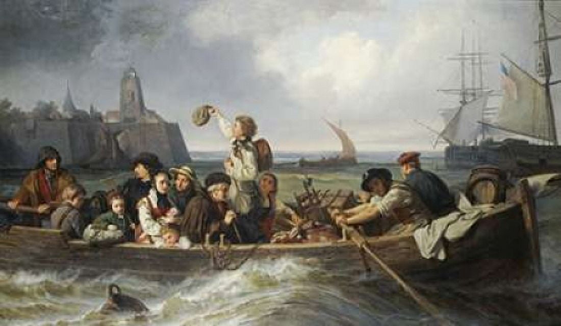 Emigration To America Canvas Art - Antonie Vokmar (24 x 36)