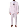 thumbnail image 1 of Emigre Classic Fit Pink Striped Two Button Cotton Seersucker Suit, 1 of 5