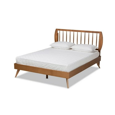 Emiko Walnut Brown Finished Wood Full Size Platform Bed