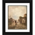 thumbnail image 1 of Emil Barbarini 15x18 Black Ornate Wood Framed Double Matted Museum Art Print Titled - Farmers with Cattle, 1 of 5