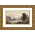 thumbnail image 1 of Emil Barbarini 24x15 Gold Ornate Framed and Double Matted Museum Art Print Titled - View of Sankt Wolfgang, 1 of 4