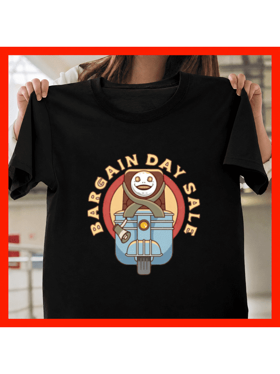 Emil Bargain Day Sale Shop Cart Head Android NieR Post Earth Video Unisex T-Shirt, S-3XL