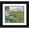 thumbnail image 1 of Emil Cardinaux 23x20 Black Ornate Framed Double Matted Museum Art Print Titled: Grison Landscape (1929), 1 of 5