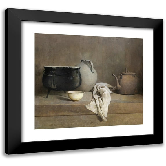 Emil Carlsen 13x12 Black Modern Framed Museum Art Print Titled - Study in Grey (1906)