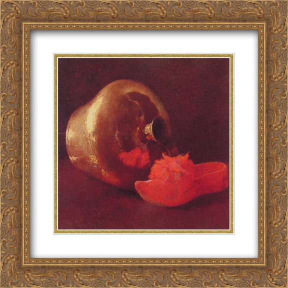 Emil Carlsen 2x Matted 20x20 Gold Ornate Framed Art Print 'Ruby Reflection'