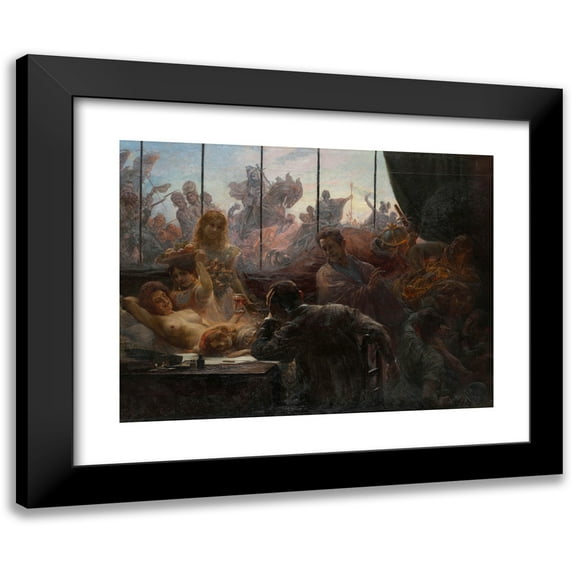 Emil Holárek 18x15 Black Modern Framed Museum Art Print Titled - The Poet's Dream