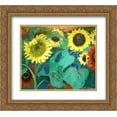 thumbnail image 1 of Emil Nolde 2x Matted 24x20 Gold Ornate Framed Art Print 'Sunflowers', 1 of 2