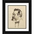 thumbnail image 1 of Emil Orlik 12x14 Black Ornate Wood Framed Double Matted Museum Art Print Titled: Self-Portrait (1924), 1 of 5