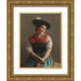thumbnail image 1 of Emil Rau 19x24 Gold Ornate Framed and Double Matted Museum Art Print Titled - Dirndl in Sunday Costume, 1 of 4
