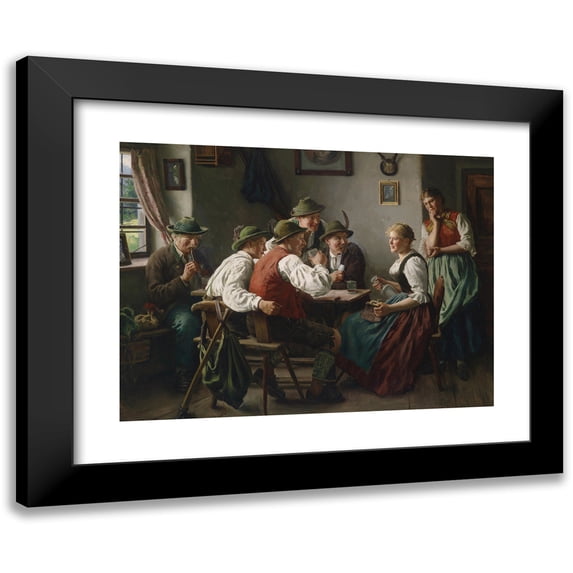 Emil Rau 24x19 Black Modern Framed Museum Art Print Titled - The Admirers