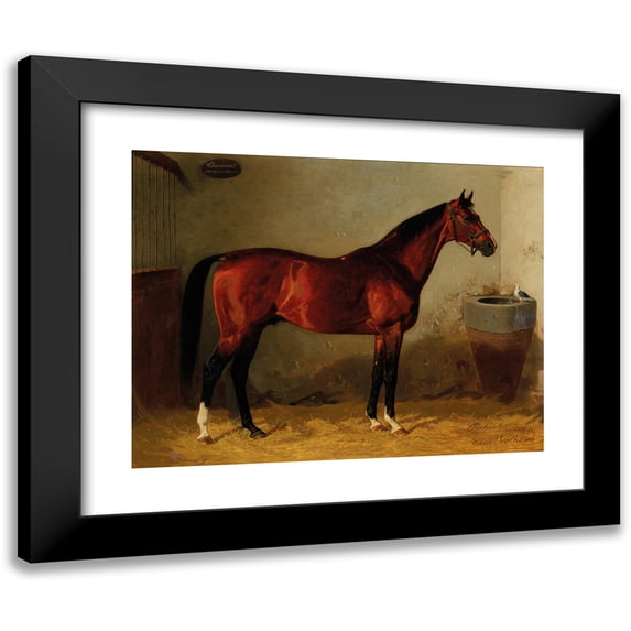 Emil Volkers 14x12 Black Modern Framed Museum Art Print Titled - Chamant by Mortimer-Araucaria (1881)