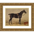 thumbnail image 1 of Emil Volkers 18x14 Gold Ornate Wood Frame and Double Matted Museum Art Print Titled - Rappe (1902), 1 of 4