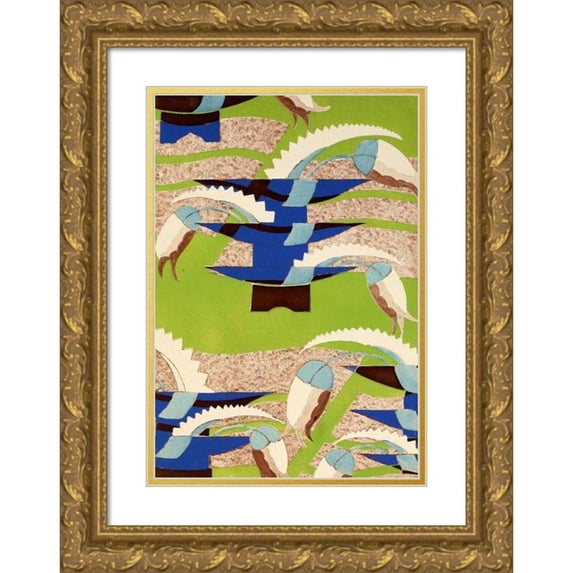 Emile-Allain Séguy 11x14 Gold Ornate Wood Frame and Double Matted Museum Art Print Titled - Prisms-25 (1931)