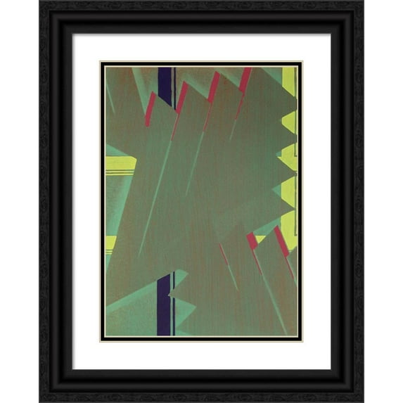 Emile-Allain Séguy 18x24 Black Ornate Framed Double Matted Museum Art Print Titled: Prisms-17 (1931)