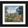 thumbnail image 1 of Emile Bernard 14x12 Black Ornate Wood Framed Double Matted Museum Art Print Titled: View of Tonnerre with Notre Dame Church (1904), 1 of 5