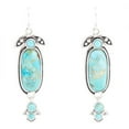 thumbnail image 1 of Emile Blue Turquoise Sterling Silver Dangle Earrings, 1 of 4