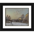 thumbnail image 1 of Emile Cagniart 24x19 Black Ornate Framed Double Matted Museum Art Print Titled: Le Pont-Neuf, Bank of the Quai Des Grands Augustins, 1 of 5