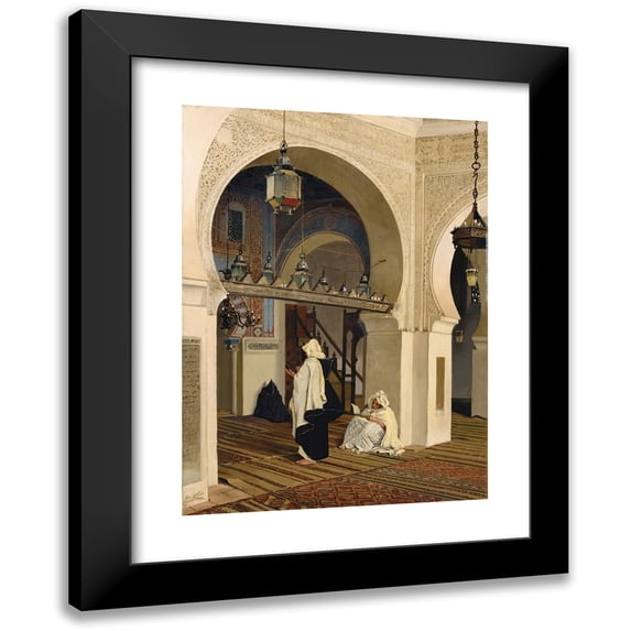 Emile Claus 11x14 Black Modern Framed Museum Art Print Titled - The Mosque of Sidi Boumediene (1879)
