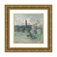 thumbnail image 1 of Emile Claus 12x12 Gold Ornate Wood Frame and Double Matted Museum Art Print Titled - Mist, Steam and Smoke on the Thames (1916), 1 of 4