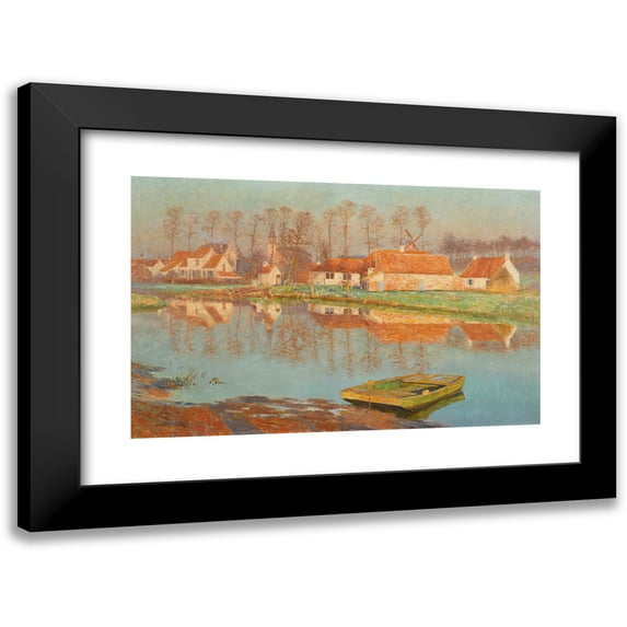 Emile Claus 14x11 Black Modern Framed Museum Art Print Titled - Village De Doorle (1895)