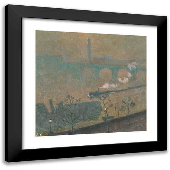 Emile Claus 21x20 Black Modern Framed Museum Art Print Titled - Fog, Litters On