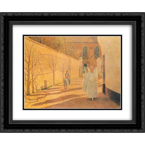 Emile Claus 2x Matted 24x20 Black Ornate Framed Art Print 'First Communion'