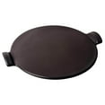 thumbnail image 1 of Emile Henry 14" Round BBQ Ceramic Smooth Pizza Stone Bakeware, Charcoal, 1 of 7