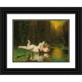 thumbnail image 1 of Emile Meyer 18x14 Black Ornate Wood Framed Double Matted Museum Art Print Titled - Cupid and His Own Reflection (1874), 1 of 5