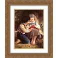 thumbnail image 1 of Emile Munier 2x Matted 20x24 Gold Ornate Framed Art Print 'A Special Moment', 1 of 2