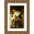 thumbnail image 1 of Emile Munier 2x Matted 20x24 Gold Ornate Framed Art Print 'En Penitence', 1 of 2