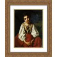 thumbnail image 1 of Emile Munier 2x Matted 20x24 Gold Ornate Framed Art Print 'Portrait of a young girl', 1 of 2