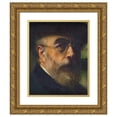 thumbnail image 1 of Emile Renard 12x14 Gold Ornate Wood Frame and Double Matted Museum Art Print Titled - Self -Portrait (1806), 1 of 4