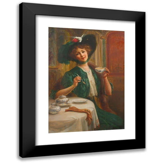 Emile Vernon 18x24 Black Modern Framed Museum Art Print Titled - Style and Grace