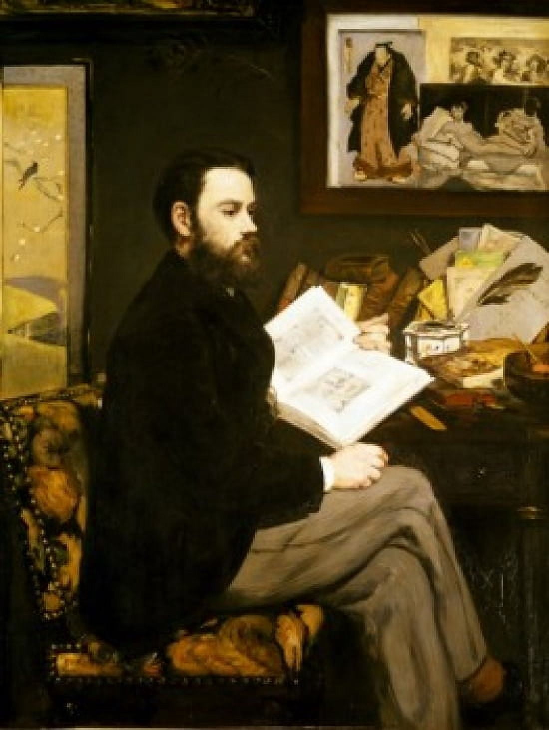 Emile Zola by Edouard Manet oil on canvas 1868 France Paris Musee dOrsay Canvas Art - Edouard Manet (18 x 24)