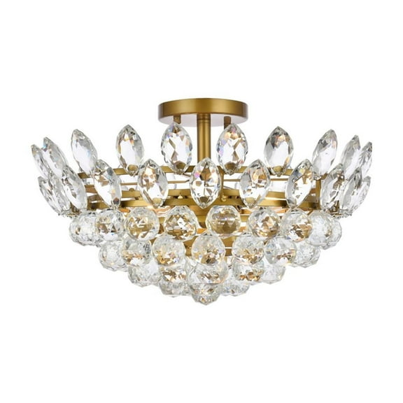 Emilia 18 inch flush mount in brass