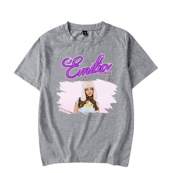 Emilia Mernes T-shirt casual fashion summer trend men's and women's round neck pure cotton short sleeved