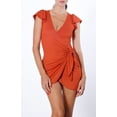 thumbnail image 1 of Emilia Wrapped Ribbed Mini Dress, 1 of 4