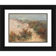 thumbnail image 1 of Emilie Mediz-Pelik 14x11 Black Ornate Wood Framed Double Matted Museum Art Print Titled: Dunes with Beach Thorn Near Knokke (1890), 1 of 5