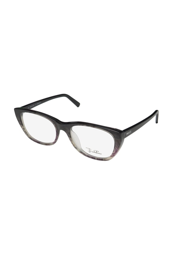 NEW EMILIO PUCCI 2670 WOMENS/LADIES CAT EYE FULL-RIM BLACK / PRINT FRAME DEMO LENSES 50-17-135 EYEGLASSES/SPECTACLES