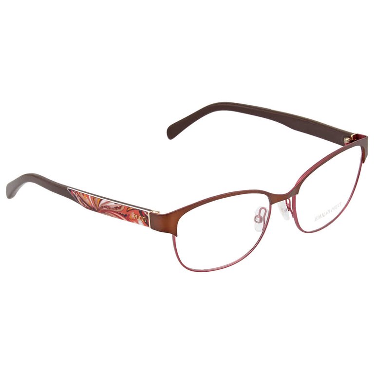 Emilio Pucci Ladies Brown Cat Eye Eyeglass Frames EP5016 50  display picture 3