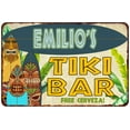 thumbnail image 1 of Emilio's TIKI BAR Island Sign Metal Wall Decor 8 x 12 High Gloss Metal 208120058158, 1 of 1