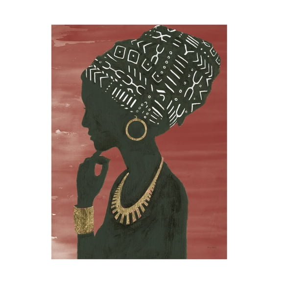 Emily Adams 'Graceful Majesty II Chili' Canvas Art