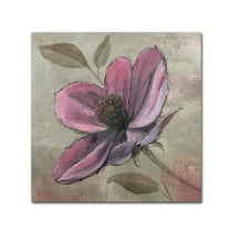 Trademark Fine Art Emily Adams Plum Floral III Canvas Wall Art - 18x18