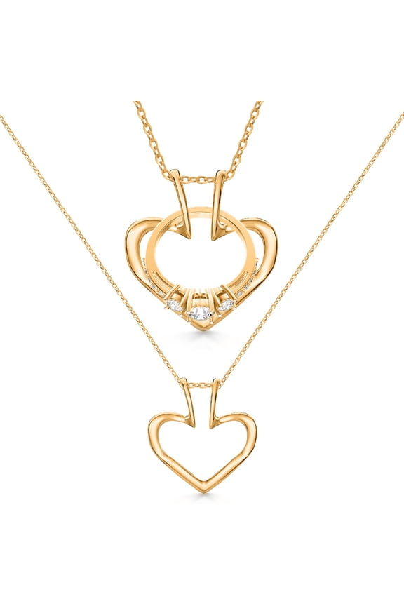 Original Patented s925 Gold Ring Holder Necklace,Sterling Silver Necklace Ring Holder,Women & Men Wedding Ring Holder Necklace,Women & Men Engagement Ring Necklace Holder, st, Cubic Zirconia