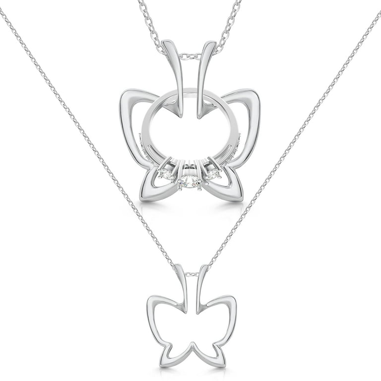 Emily C Ring Holder Necklace Stainless Steel Ring Keeper